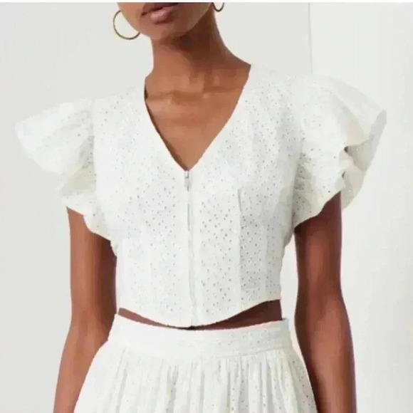 Derek Lam genna balloon sleeve bustier top NWT Sz 4 - Picture 3 of 10